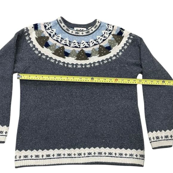Northern Reflections Women’s M Fair Isle Sweater Gray Vintage Christmas Holiday - Picture 5 of 6